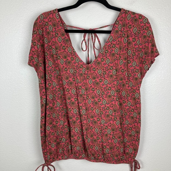 Next Tops - 3/$20 Womens Floral Tie Back Blouse